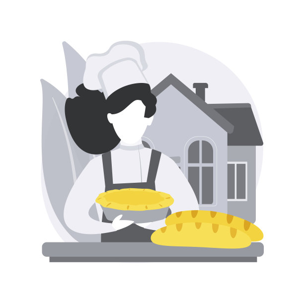 烘烤面包抽象概念矢量插图。图片下载