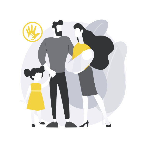 父母责任抽象概念矢量插图。图片下载