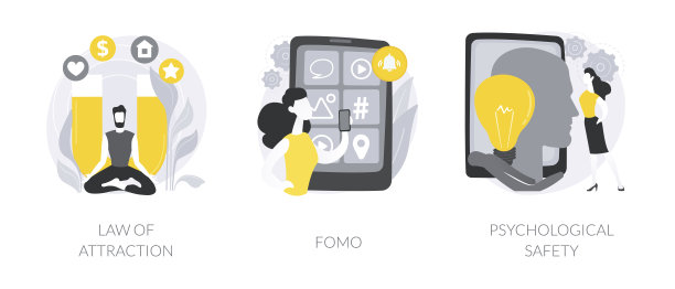 积极和消极情绪抽象概念矢量插图。图片下载