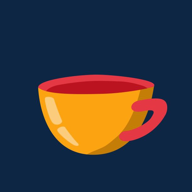 一杯热茶咖啡-孤立矢量插图图片下载