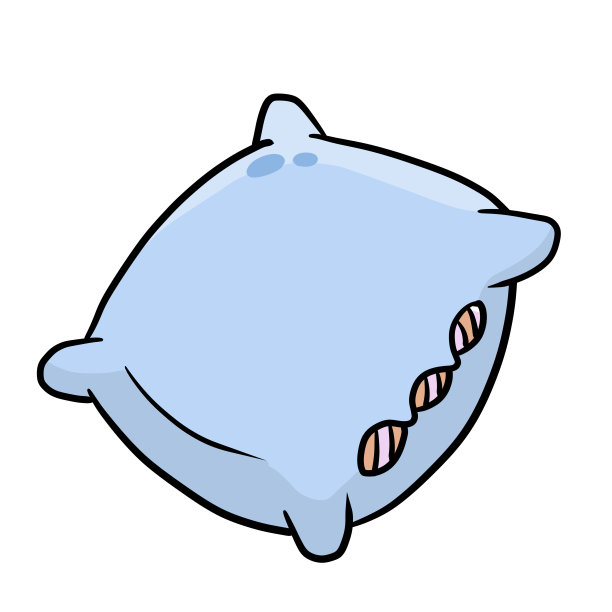 枕头。大小物体。卡通平面插图。图片下载