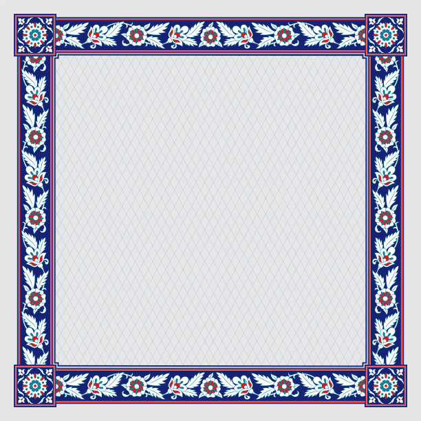 广场的框架。波斯风格。图片下载