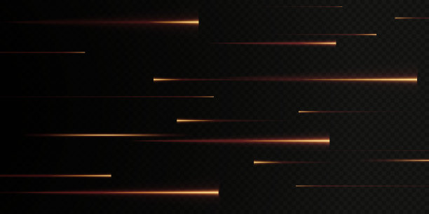 收集金线隔离速度。金光、电光、光效png。曲线黄金线png游戏，视频，照片，callout, HUD。孤立的矢量图图片下载