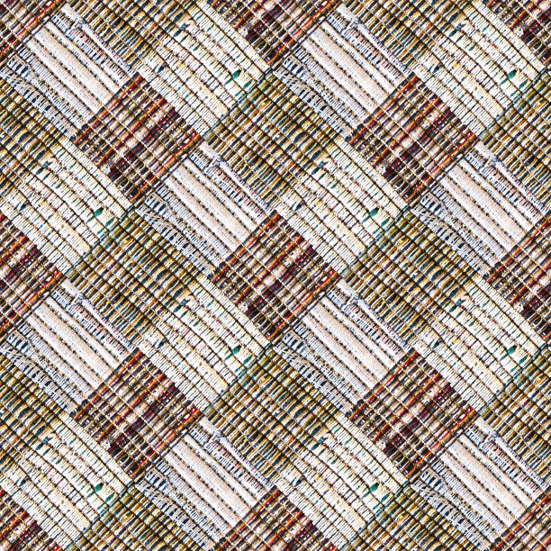 方形无缝质感的传统乡村门垫图片下载