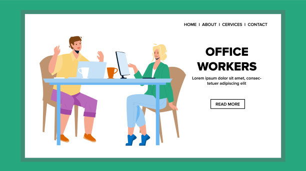 办公室职员在工作场所一起工作图片下载