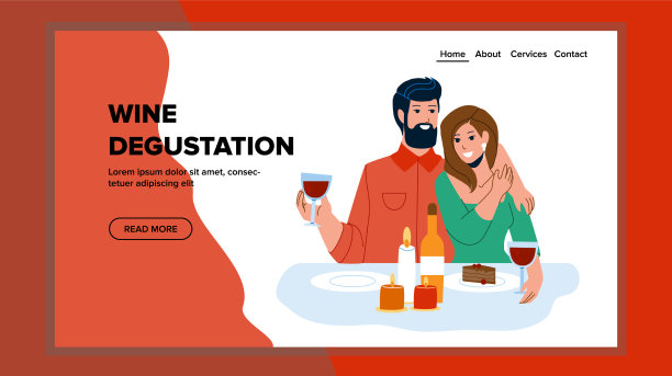 品酒访男女夫妇图片下载