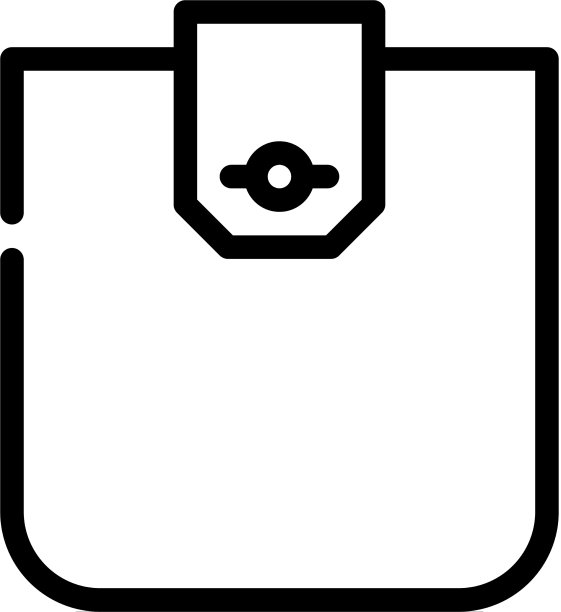 翻盖口袋线条图标图片下载