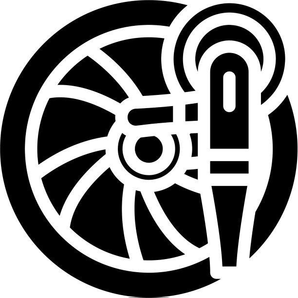 车轮盘汽车抛光字形图标图片下载