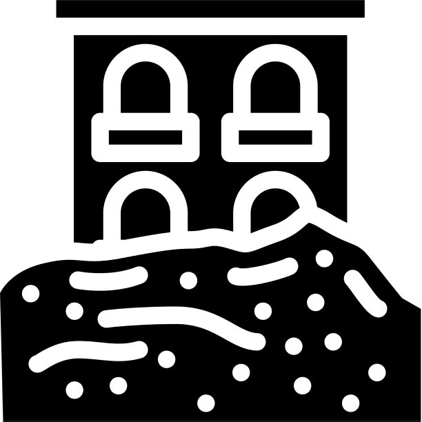 特大暴雨灾害标志字形图标图片下载