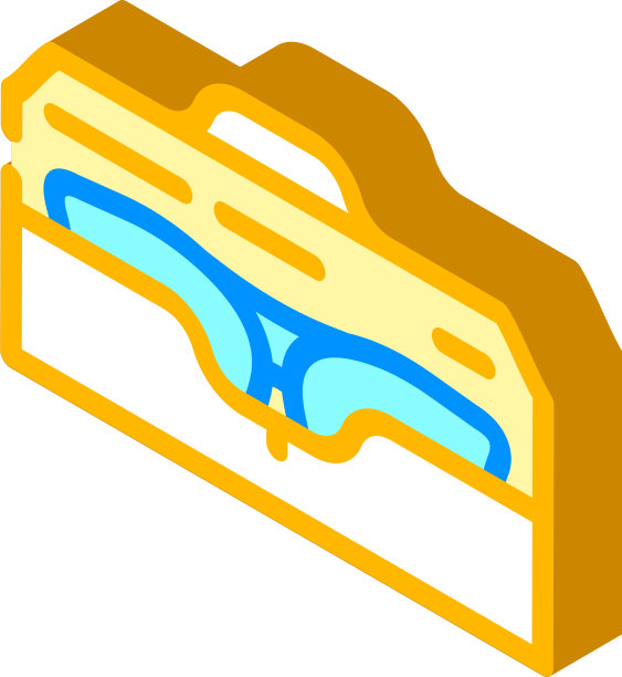 案例眼镜等距图标图片下载