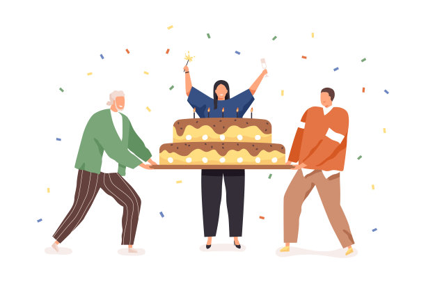 快乐的人们庆祝生日图片下载