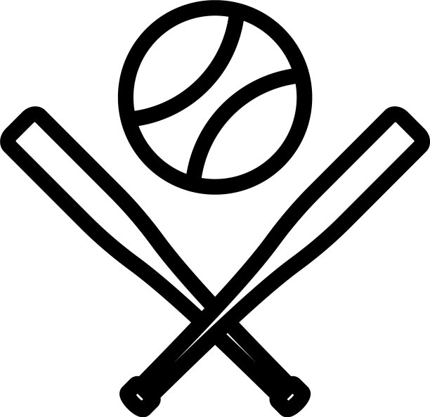 棒球交叉但球图标图片下载