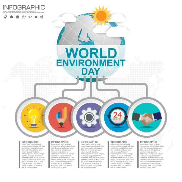 带有信息图的地球仪可以作为传单使用图片下载