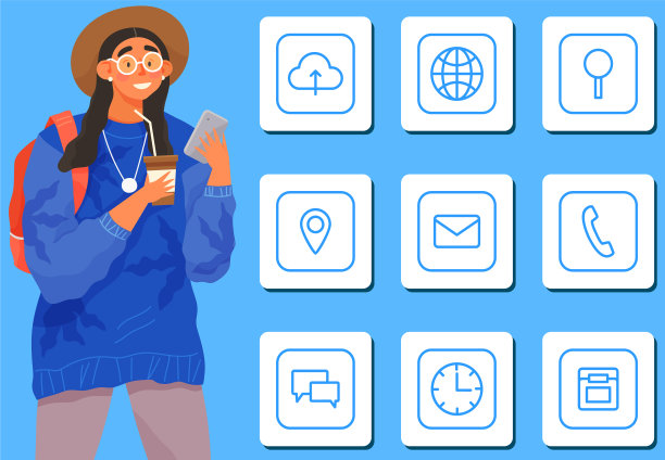 一个女人用智能手机写电子邮件图片下载