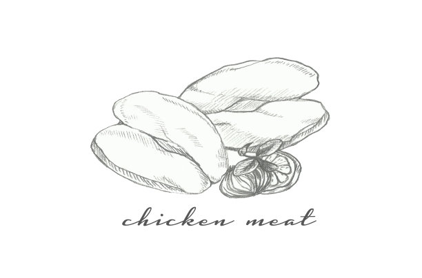 生鸡肉部分用于烹饪和烧烤，带去皮的胸脯和切成块的肉片用于炖菜，或用带皮的腿和翅膀用新鲜调味料从上面看图片下载