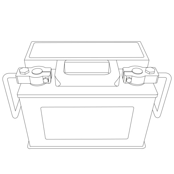 矢量汽车蓄电池接线端子图图片下载