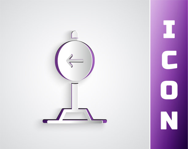 剪纸交通标志左转警告注意图片下载