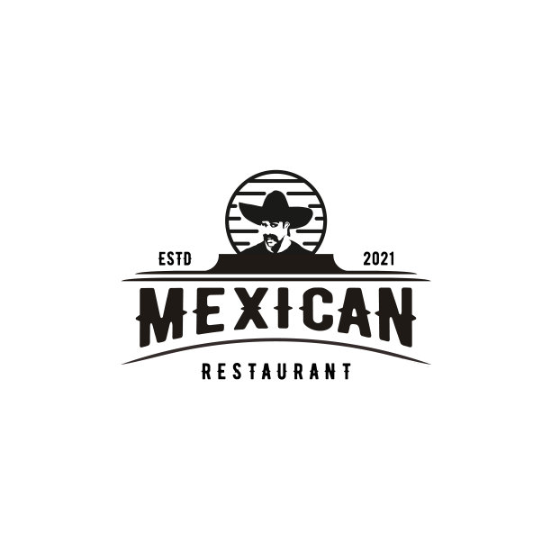 宽边帽墨西哥人股票插图宽边帽，嘉年华-庆祝事件，帽子，墨西哥，餐厅，图标，插图，象征图片下载