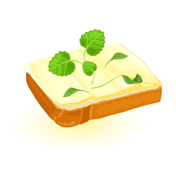 新鲜黄油三明治图片下载