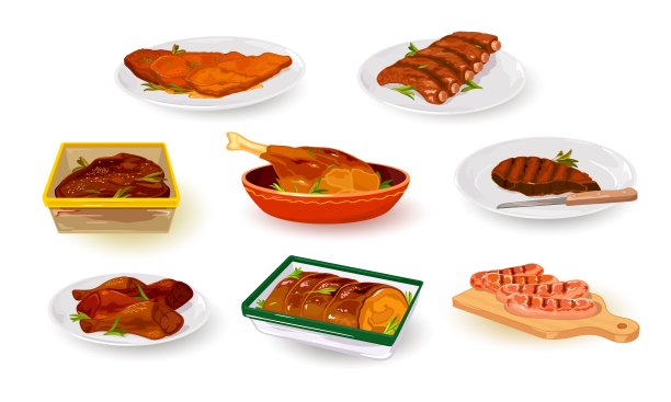 卡通肉菜套图片下载