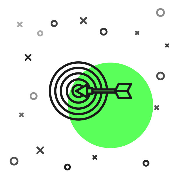 黑线目标财务目标概念图标图片下载