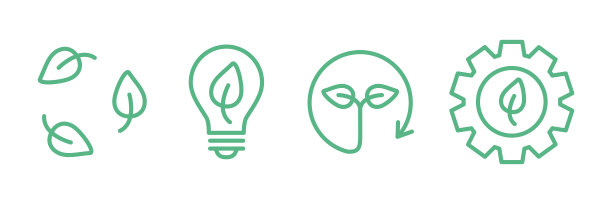 电力清洁能源图标集。ECO绿色替代能源电力收集图片下载