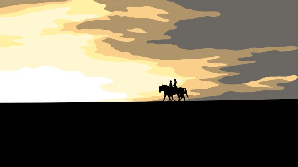 晚上骑马出去图片下载