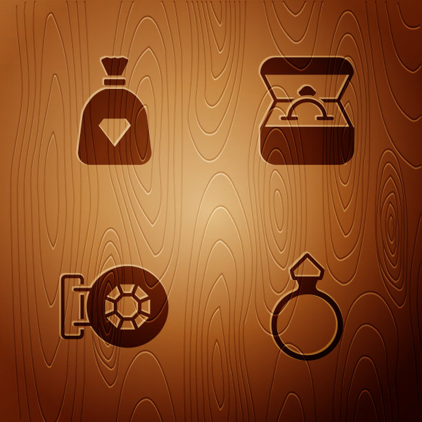 镶钻订婚戒指包与宝石图片下载