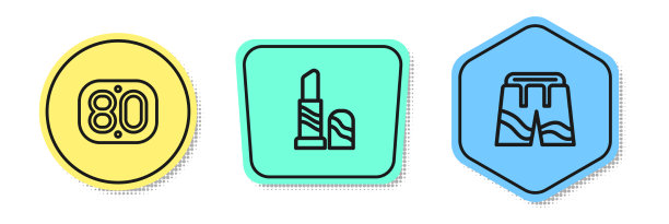 80年代复古口红和短裤或裤子图片下载