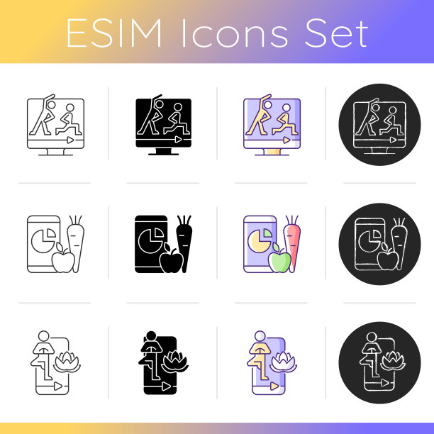 在线健身课程图标设置图片下载