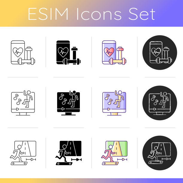 在线健身训练应用图标设置图片下载