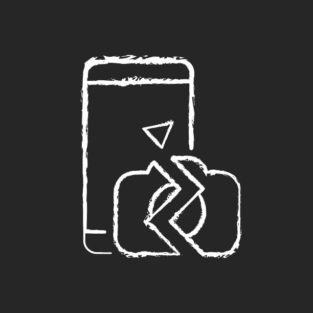 相机不工作粉笔白色图标在黑暗的背景图片下载