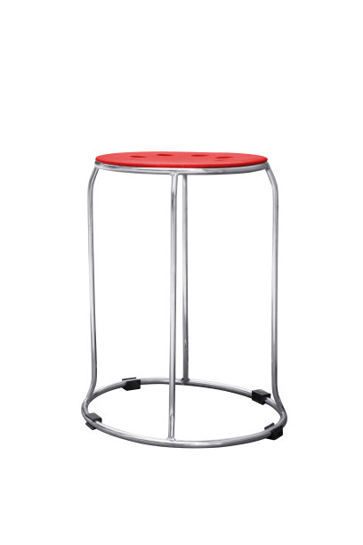 不锈钢椅子与塑料座椅隔离在白色背景图片下载