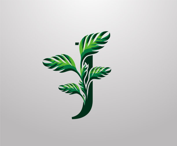 字母j怪物绿色植物图标热带图片下载