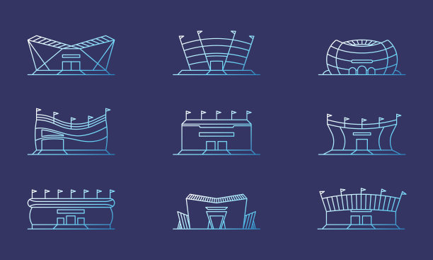 设置线性孤立的图标竞技场图片下载