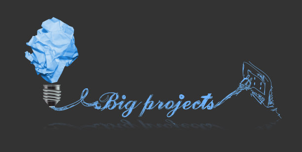 灯泡企业设计绘画艺术构思和概念思考创意。为了成功，计划，思考，搜索，分析，沟通，未来的想法，创新的技术现代。图片下载