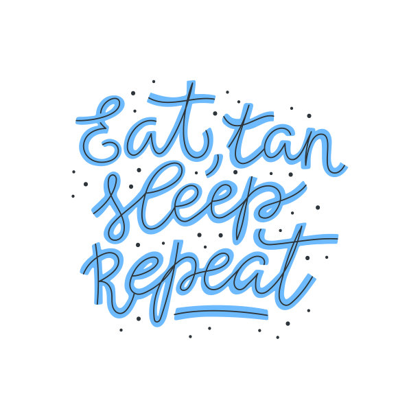 丰富多彩的夏季字母设计在现代风格图片下载