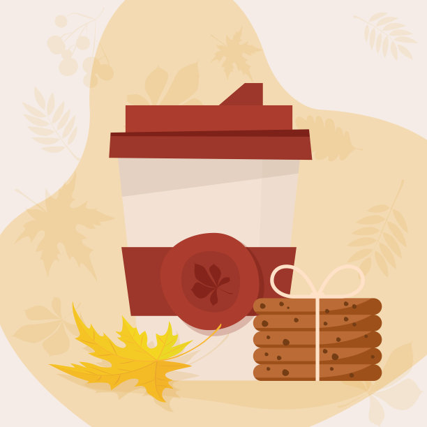 巧克力饼干和咖啡在杯子顶部视图图片下载