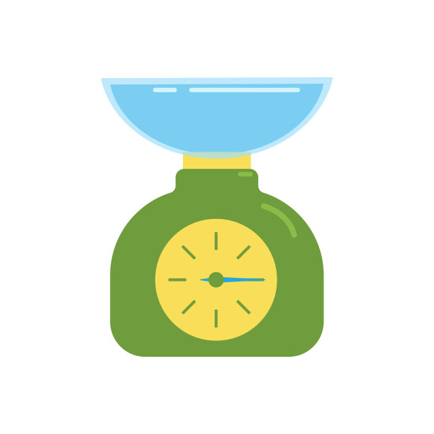 形状像钟的厨房塑料秤图片下载