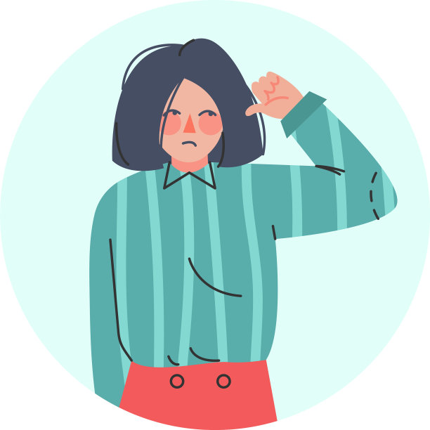 年轻女子做着否定的手势图片下载