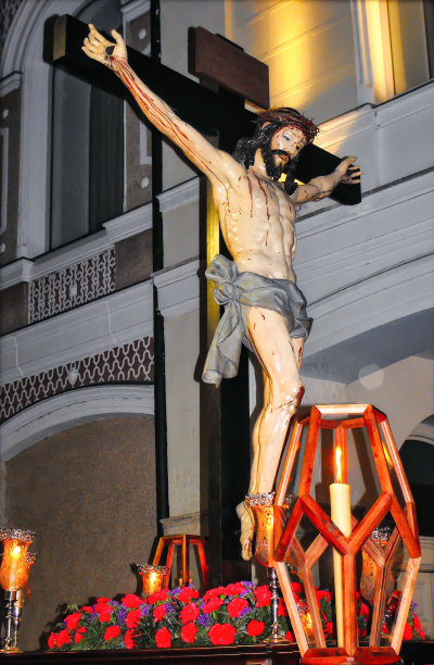 祈祷和牺牲的行列。耶稣基督在加略山的通过图片下载