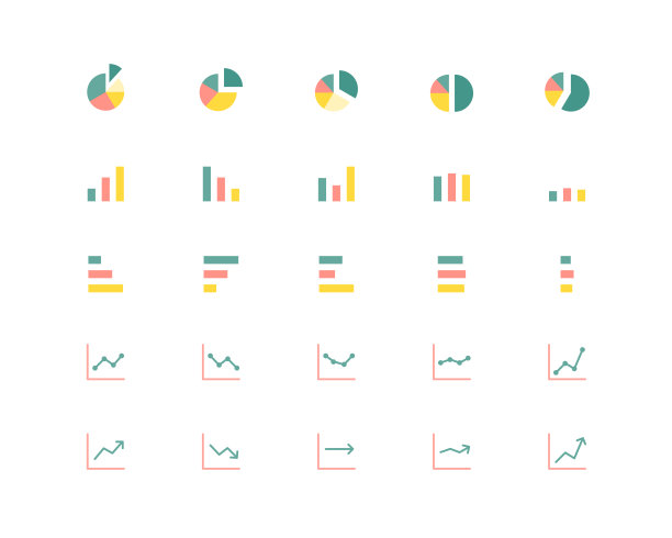 图形中的一组各种图标图片下载