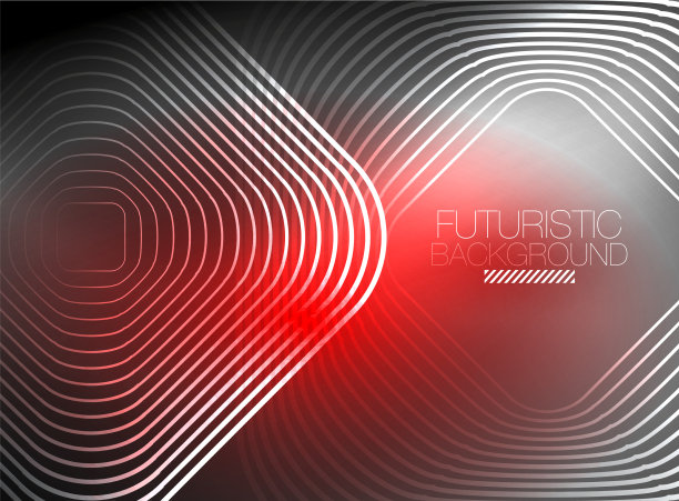 霓虹色方形轮廓线抽象背景图片下载