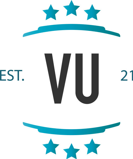 VU字母组合星星创意logo设计图片下载
