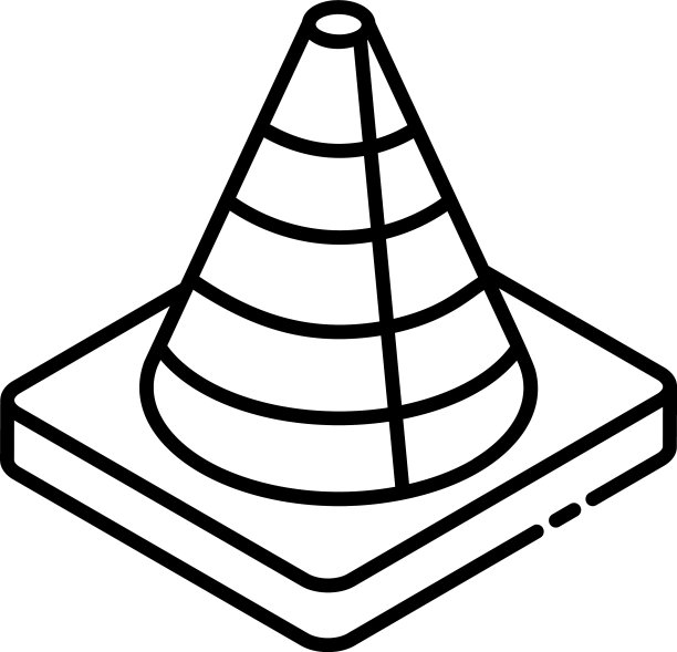 锥形交通路标图片下载