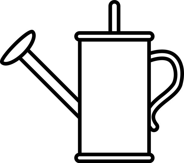 白色背景上的喷壶图标图片下载