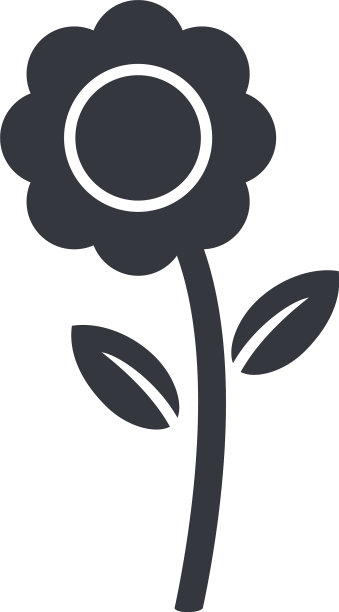 白色背景上的花朵图标图片下载