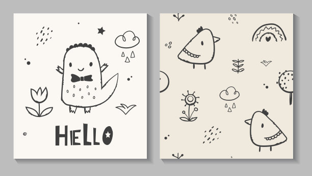 可爱的恐龙。图片下载