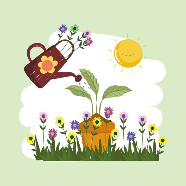 喷壶倒水图片下载