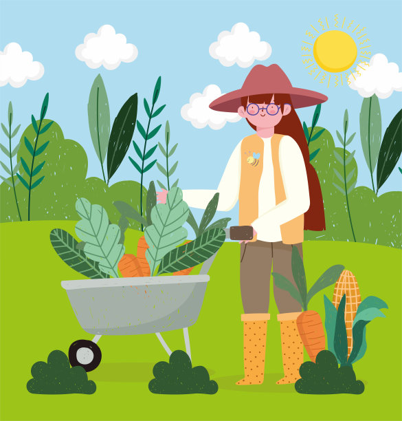 胡萝卜农家女孩图片下载